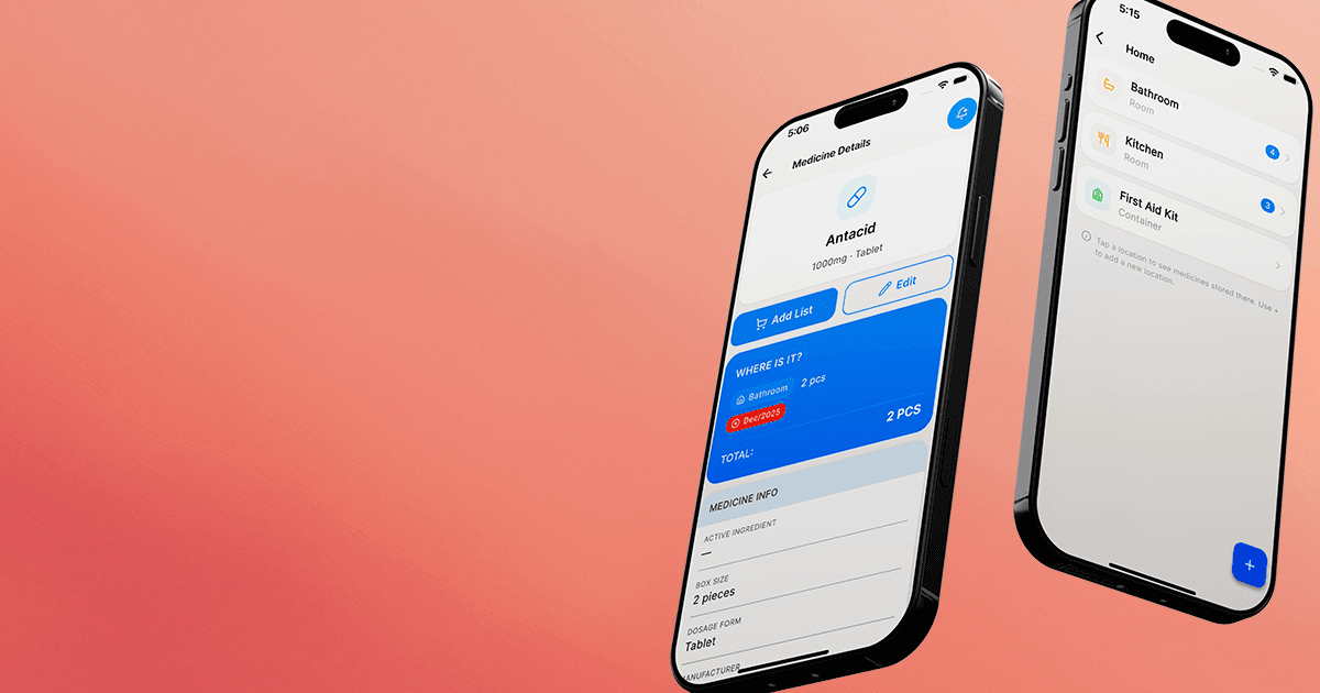 Single iPhone mockup centered on a cream background with minimal terracotta decorative elements